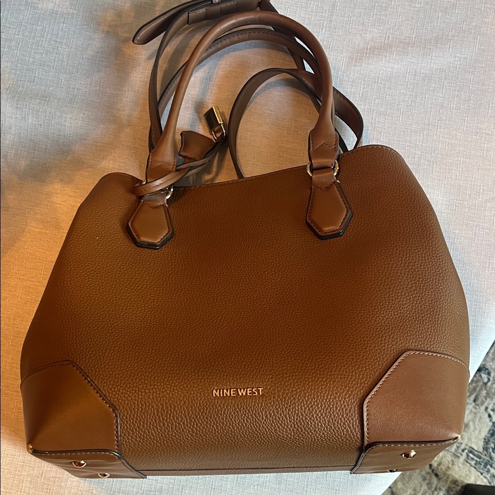 Nine West Brooklyn Jet Set Carryall Satchel Bag - Picture 11 of 14